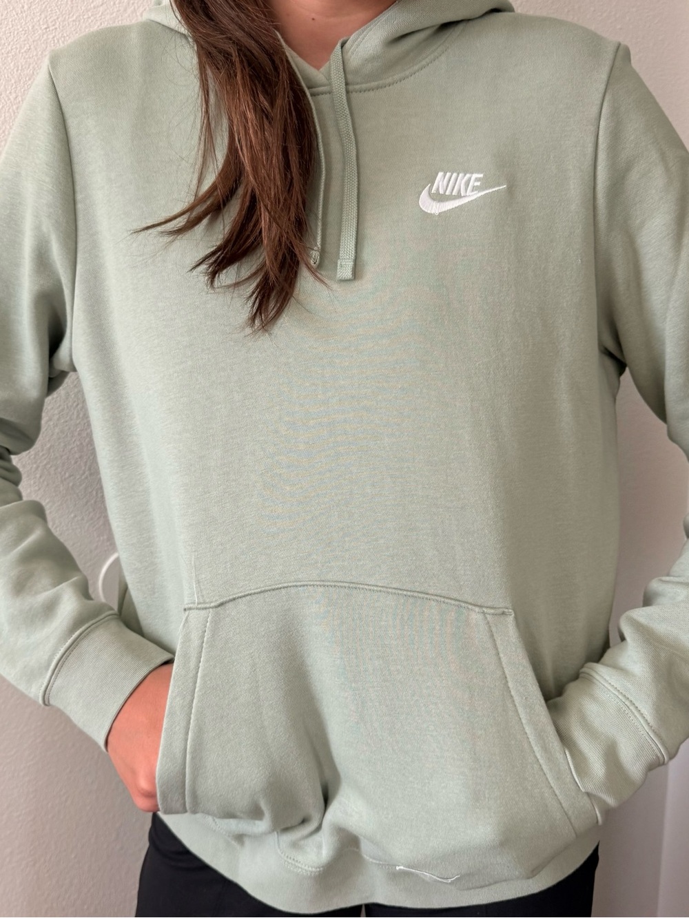Nike Women’s Hoodie in Sage Green with White Logo